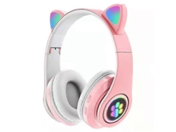 Novo Fone De Ouvido Bluetooth Fofo Em Formato De Gato, Sem Fio, Dobrável, Com Som Estéreo Hi-fi, Cancelamento De Ruído E Entrada Para Cartão Tf,