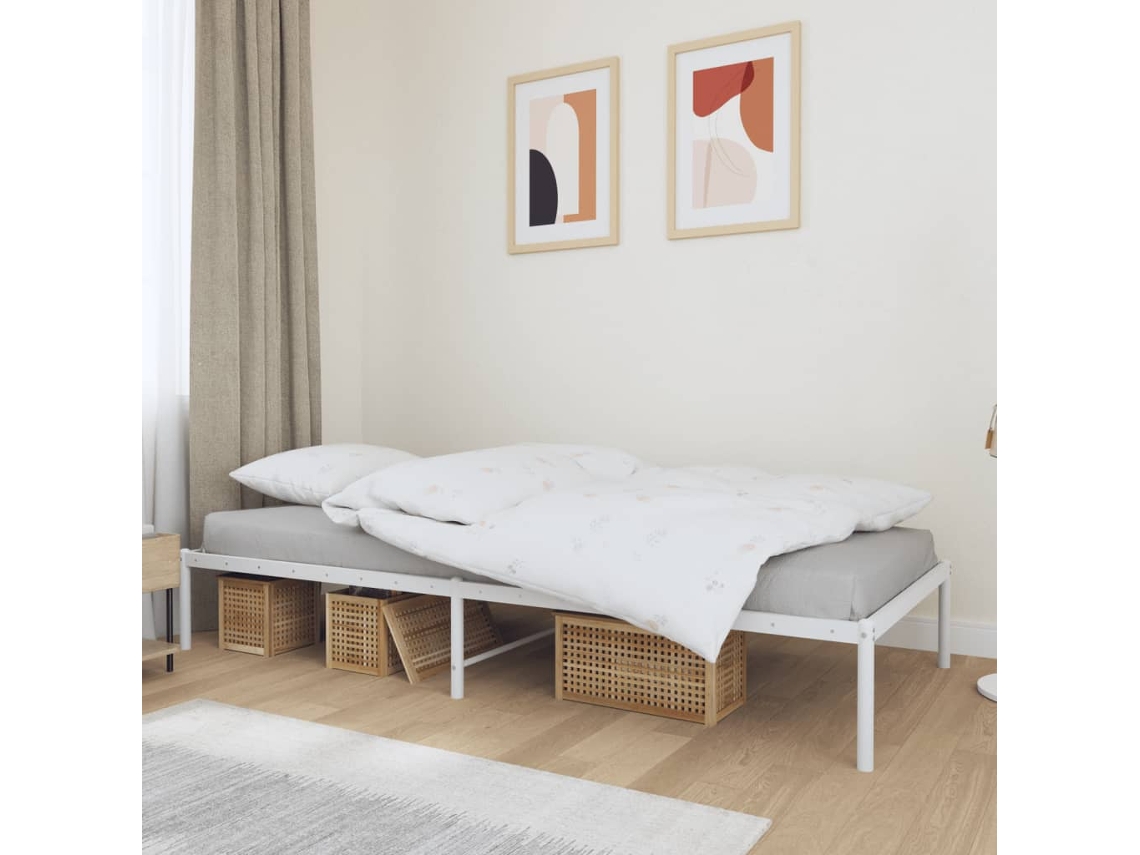 Estrutura De Cama Metal 90x200 Cm Branco
