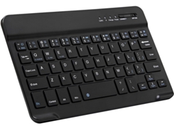 Teclado Bluetooth Ultrafino, Portátil, Mini Teclado Sem Fio Recarregável Para Tablets, Celulares E Smartphones Samsung (preto De 7 Polegadas