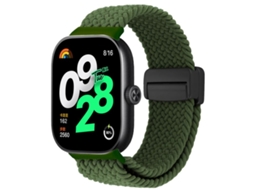 Bracelete para Redmi Watch 6 / 5 / 4 Nylon Trançado com Fecho Magnético Verde XIAOMOYU