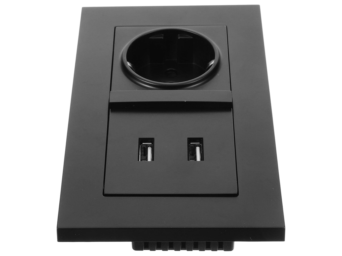 Tomada de Parede Usb Dupla, Padrão Europeu de Dois Pinos, para Carregamento Rápido de Telefones e SFUSHOS