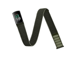 Pulseira De Nylon Fitbit Charge5/6 Verde Militar Ajustável E Respiráve Inf