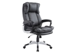 Cadeira de Escritório PU, PVC e Espuma cor Negro 66x71x110-120,5 cm HOMCOM