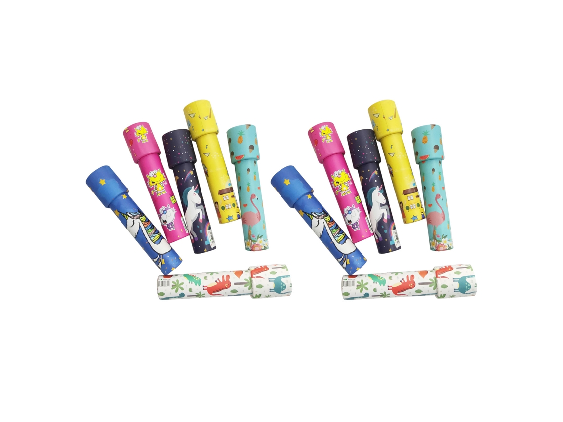 Primerox 12pcs Caleidoscópio Clássico Retrô Colorido Brinquedo Educativo Portátil para Crianças