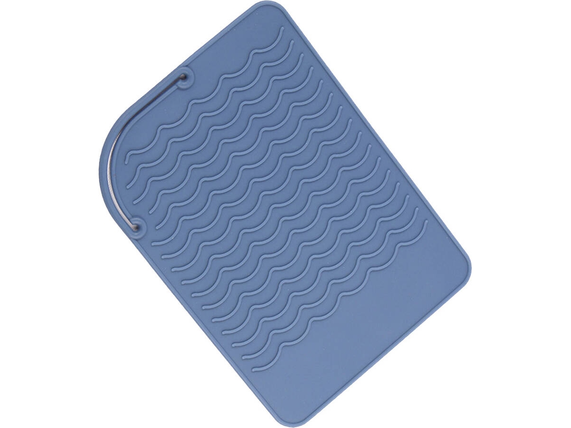 Almofada de Ferramenta de Modelagem de Cabelo de Silicone Resistente Ao Calor Azul ZMDECQNA