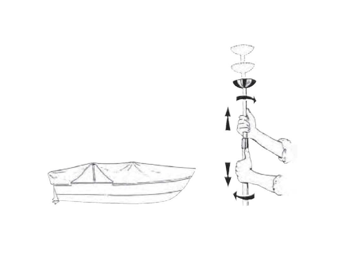Nuova Rade Telescopic Boat Cover Support
