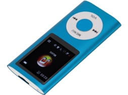 Reprodutor de MP3/MP4, tela de 1 polegada, música HiFi de 1,8 polegadas, 7 modos de efeitos sonoros, reprodução de fotos/vídeos, livro (azul)