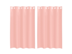 Maison Exclusive - Cortinas De Voile Com Ilhós 2 Pcs Rosa 140x175 Cm
