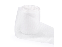 Fita de Fio Texturizado de 4 Cm (5 Jardas), Ideal para Acessórios de Cabelo, Artesanato e Decoração. MDUG (branco)