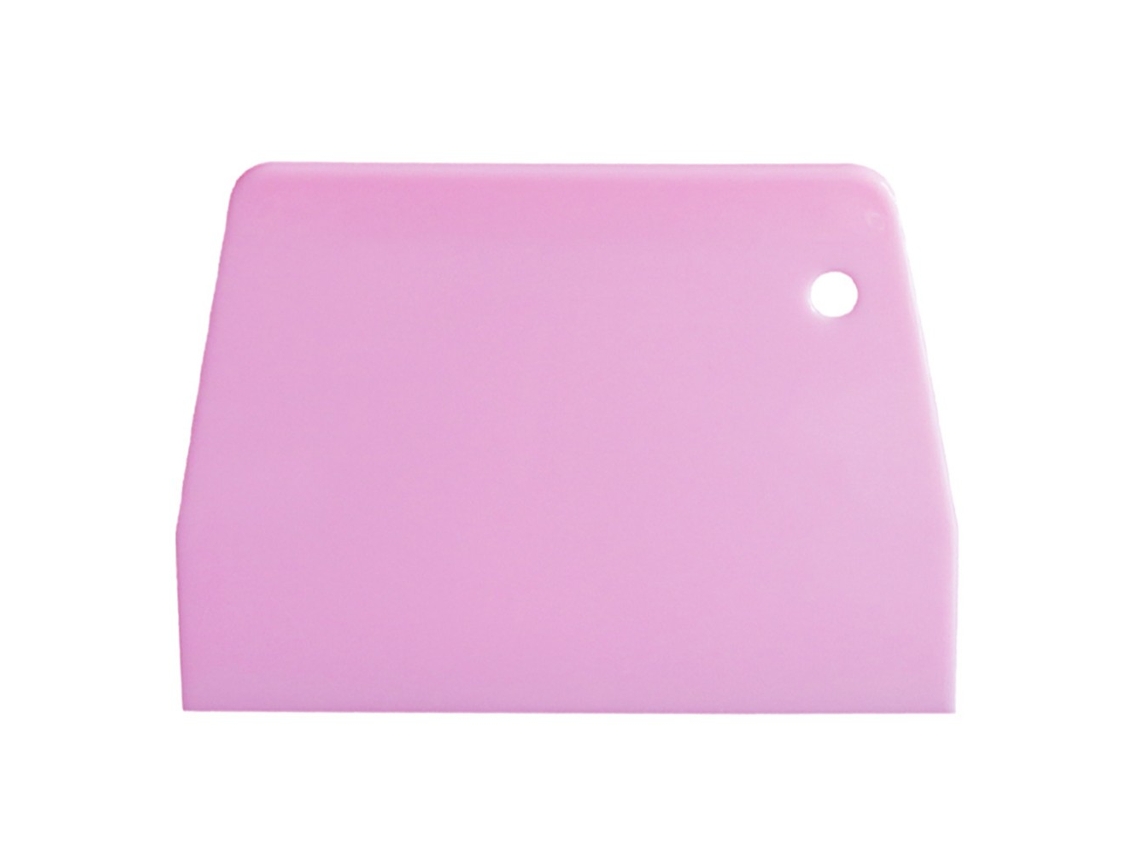 Raspador De Banco Plástico Pequeno, Rosa, Produto Comestível, Para Assar Bolo Massa Chocolate
