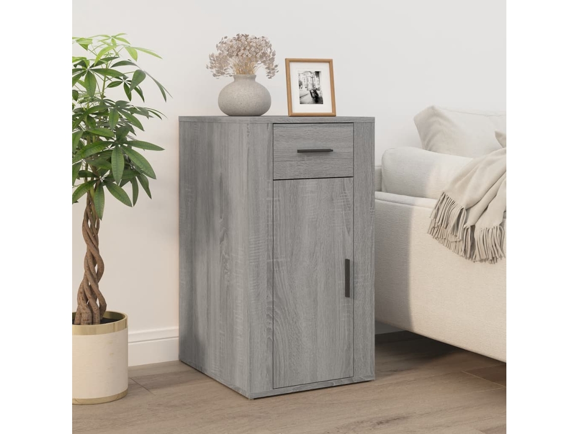 Vidaxl Armário De Secretária 40x49x75cm Derivados Madeira Cinza Sonoma