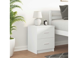 Vidaxl Mesa De Cabeceira Com 2 Gavetas 40x36x50 Cm Branco