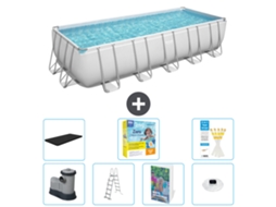 Piscina BESTWAY Power Steel Retangular 404x201x100 cm com 6 peças