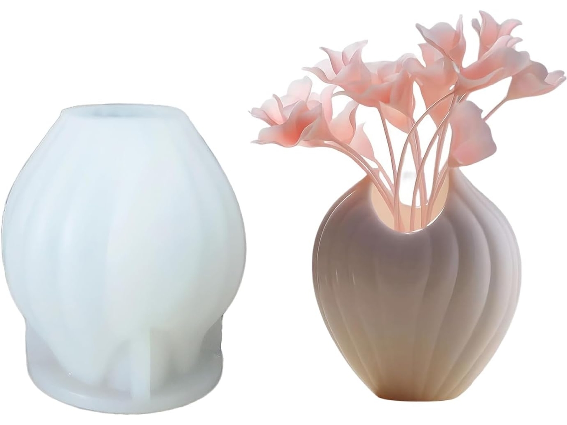 Silicone Artístico Para Criar Vasos De Flores Exclusivos Em Formato De Concha, Molde Para Recipiente