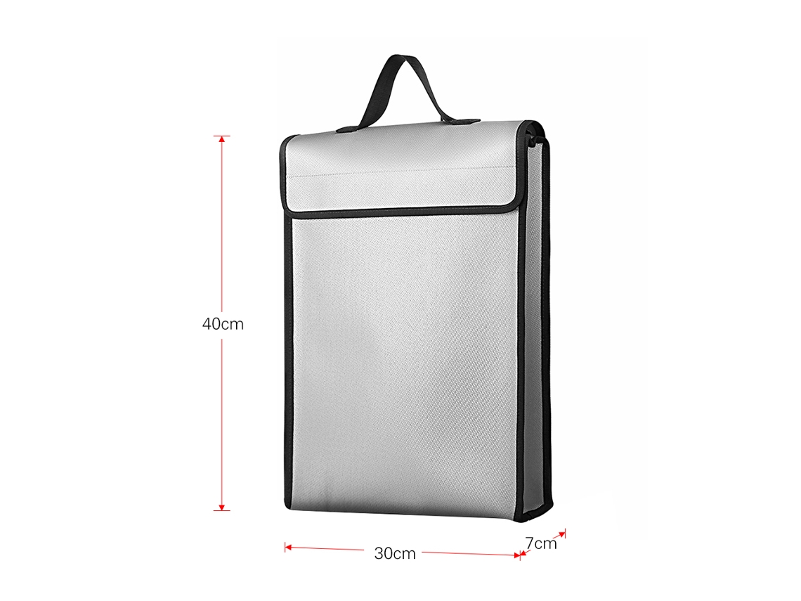 Bolsa De Documentos Ignífuga E Impermeável Material De Silicone Resistente Ao Calor 1200℃ Capacidade Grande Para Arquivos Dinheiro Passaporte Tablet