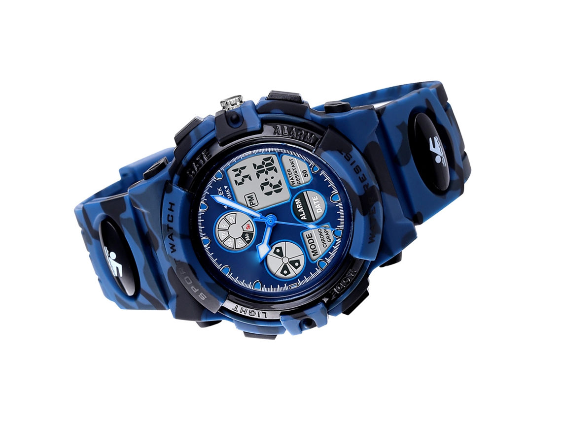 Relógio Digital Skmei 1163 Infantil Resistente À Água 5atm com Pulseira Pu e Funções Multifuncionais
