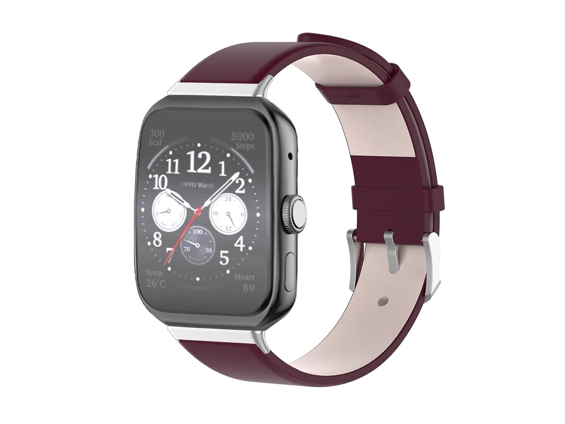 Pulseira de couro de substituição para relógio inteligente Oppo Watch 3, pulseira ajustável para bicicleta elétrica.