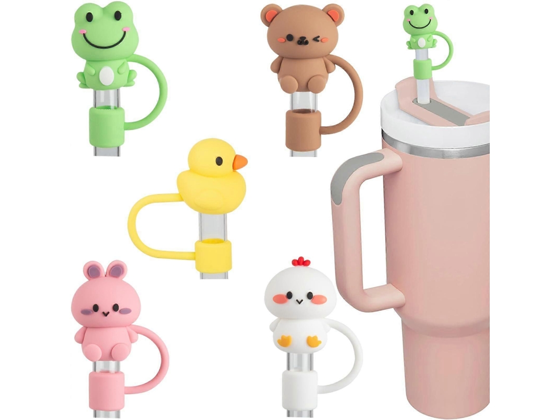 Tampas De Silicone Para Canudo, 5 Peças Com 0,4 Polegadas De Diâmetro, À Prova De Poeira, Compatíveis Com Copos Stanley De 30 E 40 Onças.
