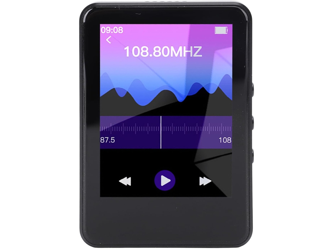 Reprodutor de MP3/MP4, Bluetooth, Alto-falante, com tela sensível ao toque de 2,4 polegadas integrada à moldura, Música, E-book, Vídeo