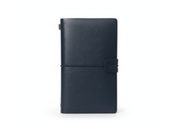 Caderno A6 Vintage Em Couro Pu, Com Encadernação Em Espiral E Folhas Pautadas, Ideal Para Anotações E Planejamento Diários, Azul Marinho