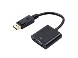 Cabo Adaptador Jikaix Displayport Dp Macho Para Vga Fêmea, Adequado Para Computadores, Projetores E Tvs.