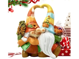 Gnomos de Jardim Outono Decora Es para Est Tua Ornamental Sazonal Resina Mesa Colheita Interno e Externo VAYOTOY
