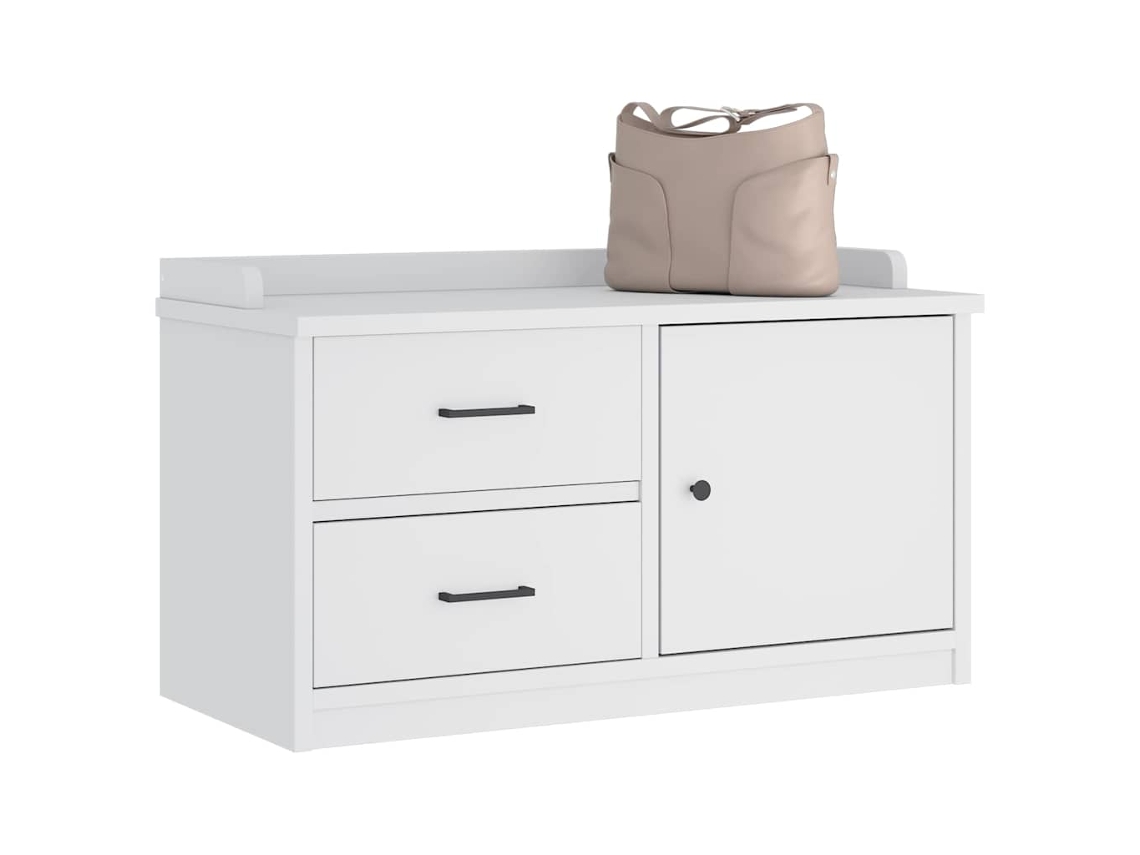 Vidaxl Banco De Entrada Sandnes Branco 87x40x50 Cm Pinho Maciço