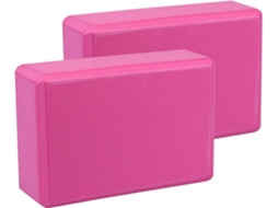 Lurelia Bloco De Yoga 2 Peças, 23 X 15 X 7,5 Cm, 3 Polegadas, Rosa, Antiderrapante