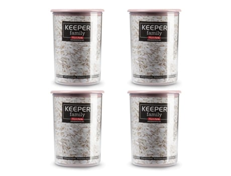 Pack de 4 Frascos PLASTIC FORTE (11 x 11 x 15 cm - Plástico - Multicor)