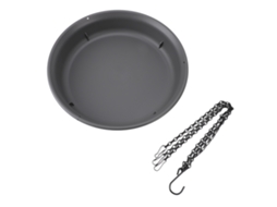 Comedouro de Pássaros Pendente com Gancho e Corrente, Bandeja