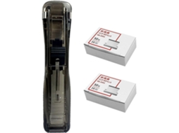 Grampeador Portátil Preto Para Escritório Com 1 E 100 Grampos De Reposição, Acessórios Para Documentos, Prendedor De