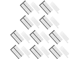 Conjunto de 10 Adesivos Pretos Pvc Resistentes a Rasgos para Caixas Elétricas, com Etiquetas Transparentes, Pa