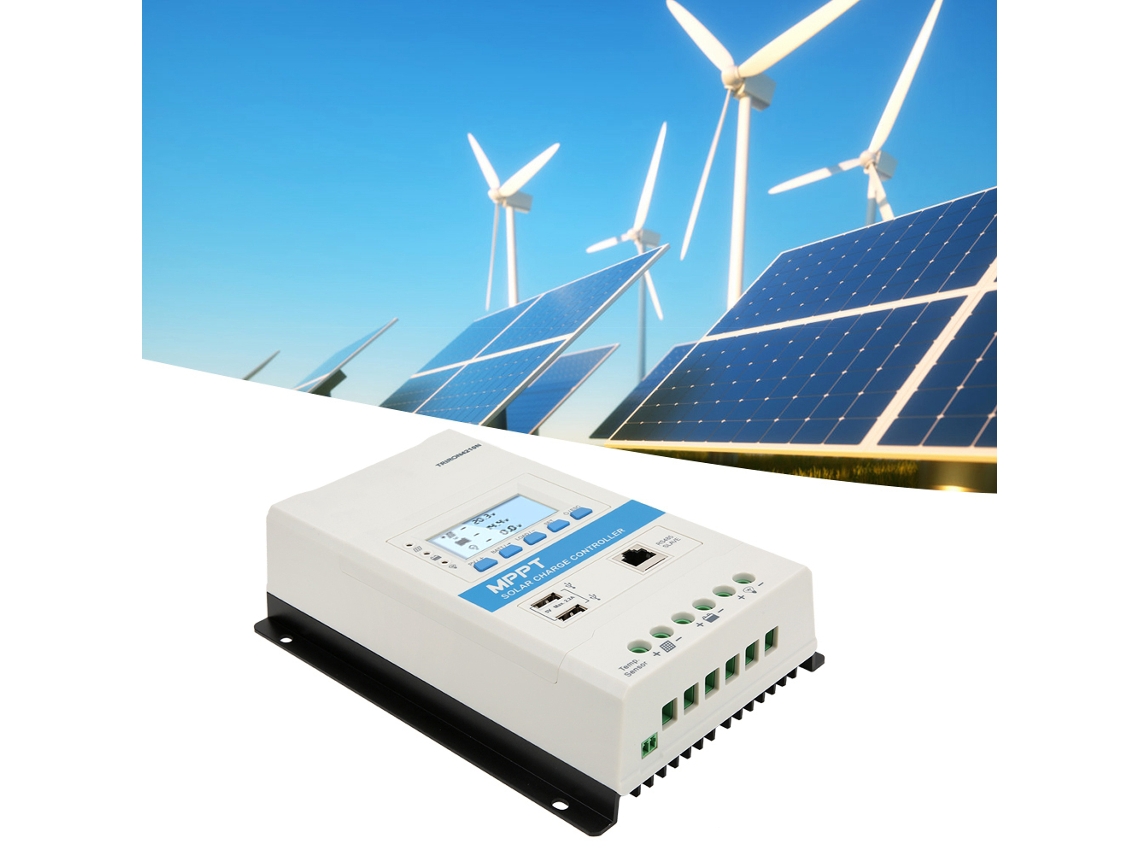 Controlador De Carga Solar Mppt Laxiscreed 12v/24v Com Display E Porta Usb Eficiente