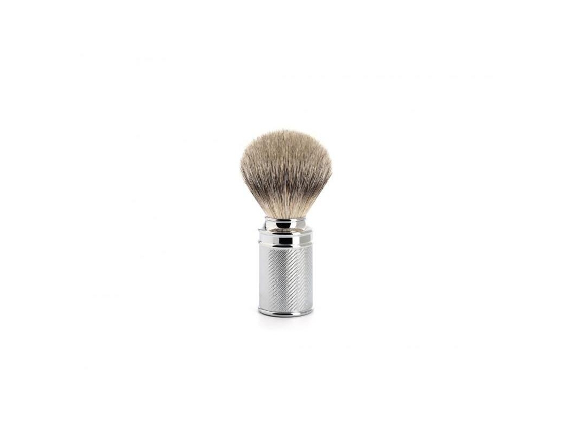 Pincel de Barbear Sintético Prateado MÜHLE