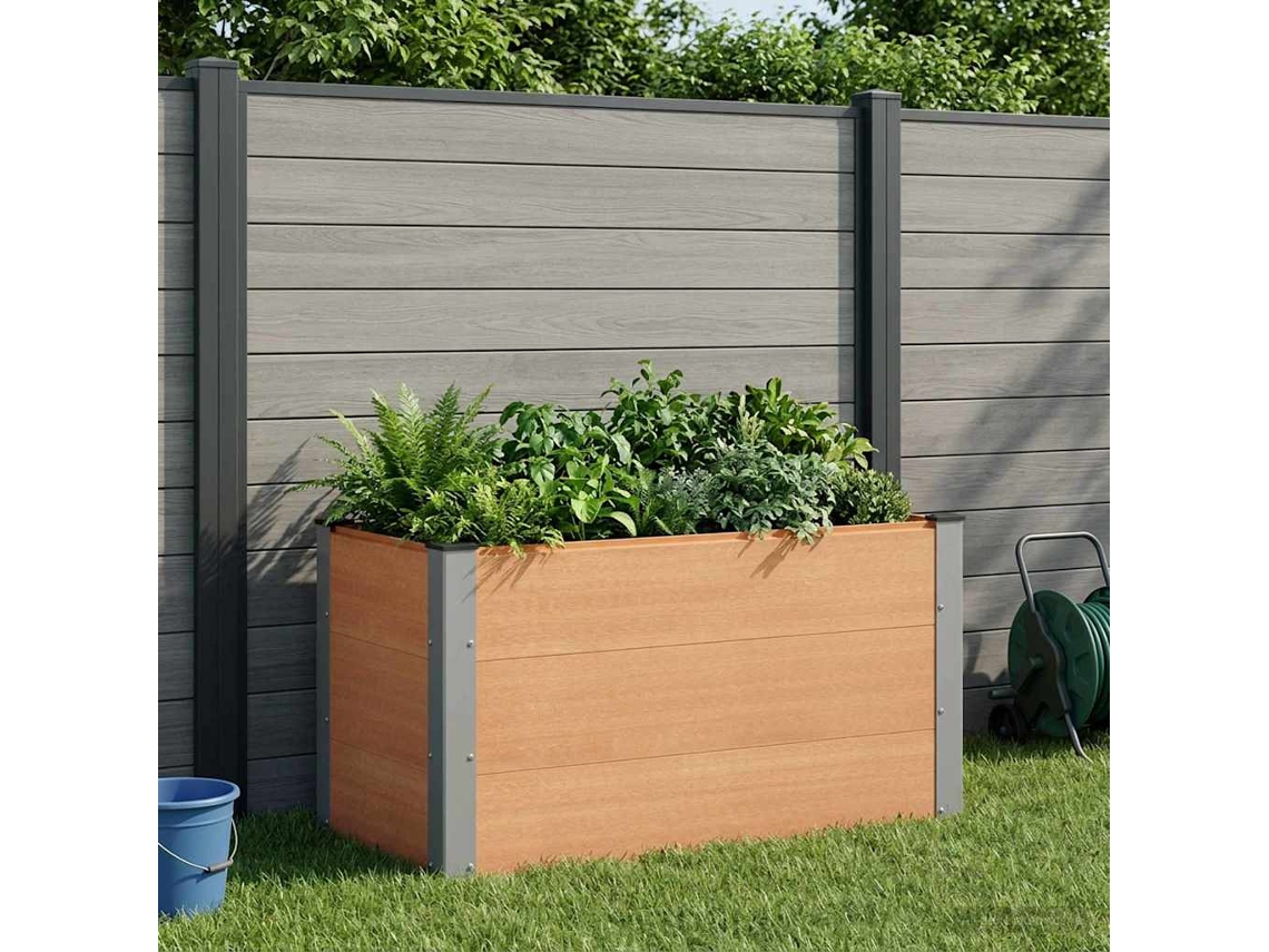 Vidaxl Canteiro De Jardim Elevado Castanho 100 X 50 X 54 Cm