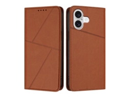 Capa De Couro Fosco Para Iphone 17 - Flip Magnético