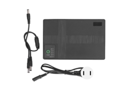 Mini UPS Bateria Backup 8800mah 5v 24v Poe para Roteador Câmera Us Plug Preto S/MARCA