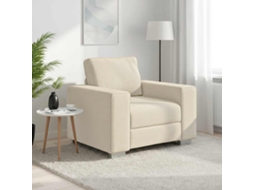 Vidaxl Cadeira Sofa Bege 100 Cm Tecido De Mistura De Linho