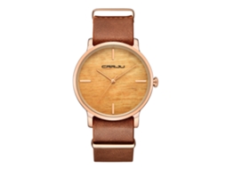 Reloj De Pulsera De Cuarzo Moda Para Mujer Y Hombre (correa Marrón Oscuro+caja Rosa Dial Marrón)