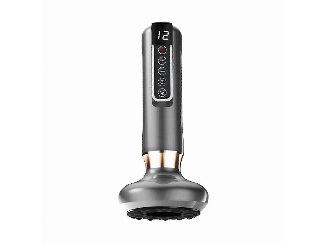 Aparelho Elétrico De Ventosaterapia Com 12 Níveis Pressão, Função Gua Sha E Aquecimento. Massageador Portátil R Ecarregável Para Ruptura Da Dor.