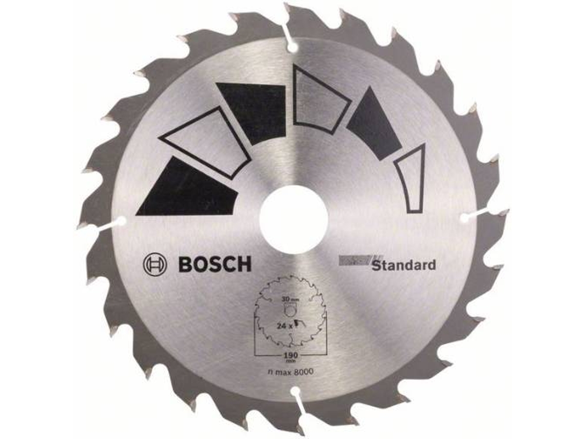 Disco de Serra Circular BOSCH Standard D= 190 mm - Orifício= 30 mm - De= 24