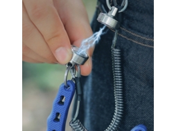 Chaveiro De Aço Inoxidável Com Rope Telescópico E Fecho Magnético Para Atividades Ao Ar Livre