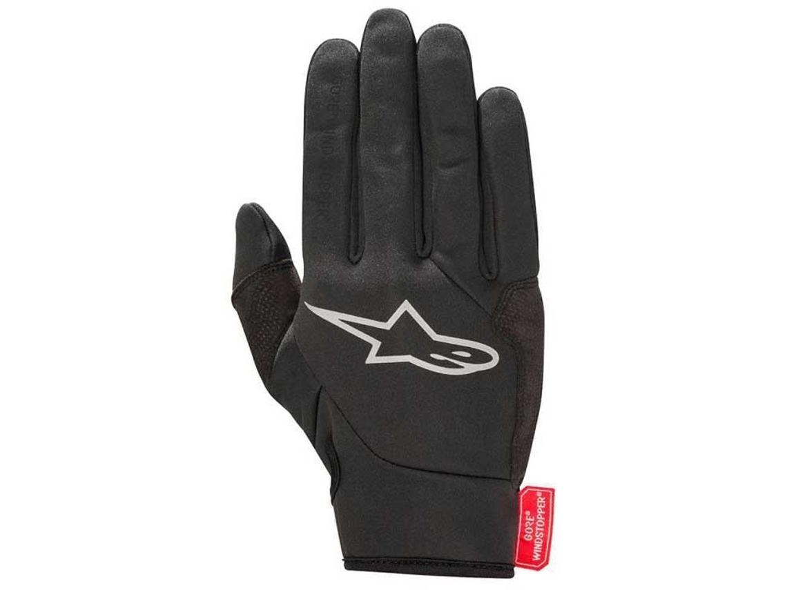 Luvas para Homem ALPINESTARS Cascade Goretex Infinium Windstopper Preto para Ciclismo (S)