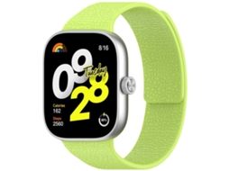 Bracelete para Redmi Watch 6 / 5 / 4 XIAOMOYU em silicone macio magnético com textura de lichia e plugue de metal verde broto