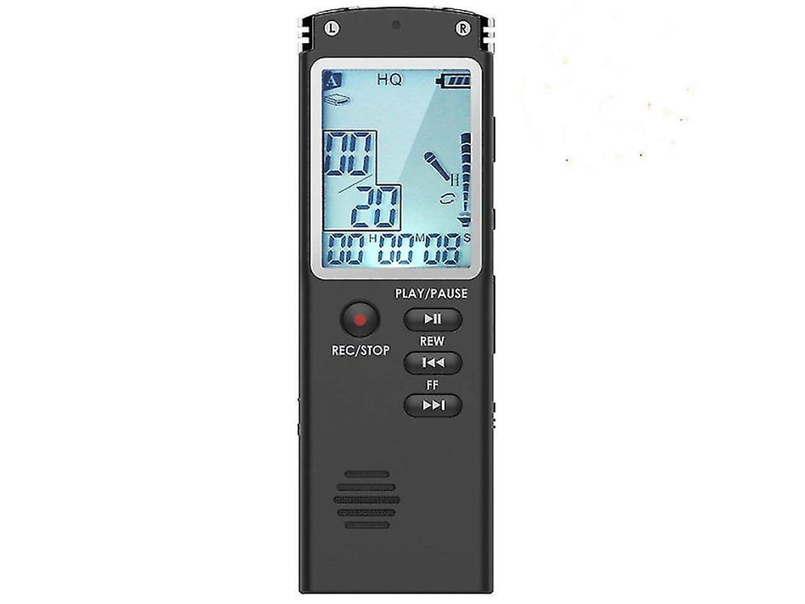 Gravador De Voz Digital Profissional Ativado Por Voz, Mp3 Player Sem Perdas Com Caneta Usb 8 Gb Yizhood (preto)