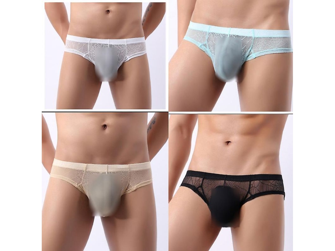 2026 4 Peças/conjunto Calcinhas Boxer Masculino de Calcinha Elástica Transparente Tamanhos S M L XL