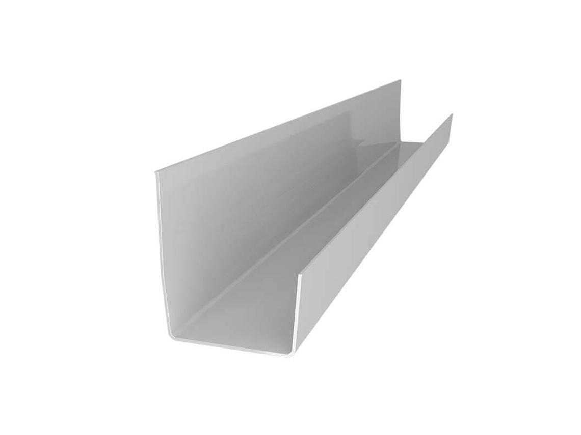 Renoplast® Rk65 Calhas De Alumínio, 200 Cm Cinza Retangulares, Calhas De Chuva, Drenagem De Telhados