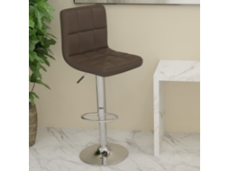 Vidaxl Banco De Bar Couro Artificial Castanho