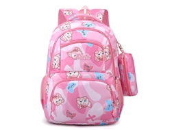 Mochila Com Estojo De Duas Peças, Bolsa Escolar Rosa