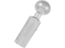 Tripé de metal resistente e plano para suporte da cabeça do manequim.